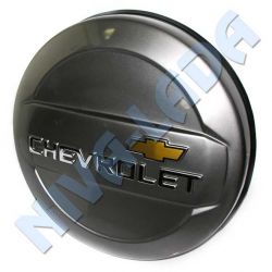 Чехол запасного колеса ПЛАСТИК Chevrolet (колпак, бокс) Аустер (серо-коричневый)