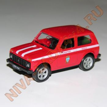 Модель автомобиля НИВА масштаб 1:60 Пожарная Охрана