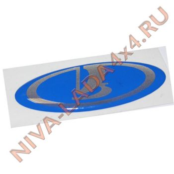 Эмблема знак заводской на рулевое колесо НИВА 21214м URBAN (цвет синий)