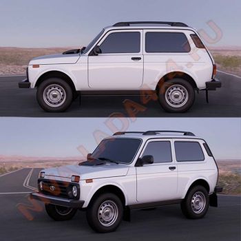 Воздухозаборники НИВА OPTIMAL Aero-Effect (на капот + боковые) АвтоПолимерСервис черные 0701-30 NEW