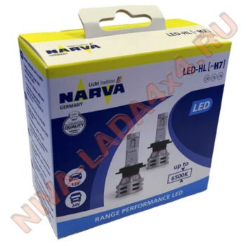 Лампа H7 NARVA 18033 Range Performance LED 16w (2шт.) светодиодный источник света