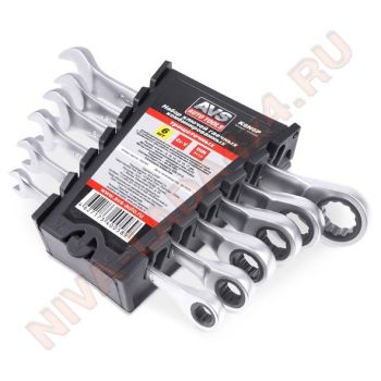 Ключ рожково-накидной с трещоткой AVS K6N6P 6 предметов