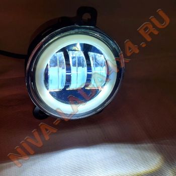 Фара противотуманная НИВА Шевроле 2123-3743010-10 Zilla арт. 2171-LED, светодиодные, ходовые огни Ангельские глазки, н/о (пара) с 2009