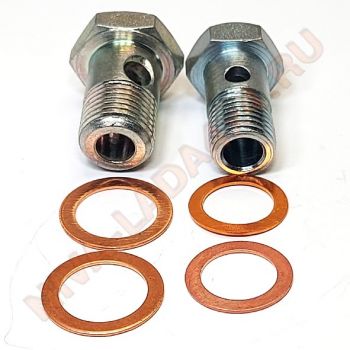 Набор для крепления шланга высокого давления ГУРа НИВА Болты 2123-3408070; 2123-3408144 с медными шайбами
