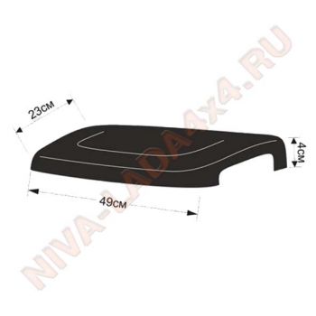 Воздухозаборник НИВА на капот АвтоПолимерСервис черный 0702-20