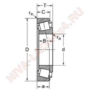 Подшипник 6-2007108АЕ ступицы НИВА 2121-3103020-10 VPZ полимерный сепаратор