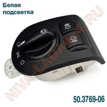 Переключатель габаритов головного света наружного освещения NIVA Legend модуль управления светом МУС 50.3769-06 Комфорт АВАР белый