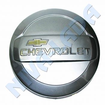 Чехол запасного колеса ПЛАСТИК Chevrolet (колпак, бокс) Кварц (темно-серебристый)