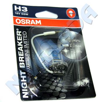 Лампа H3 Osram 55+110% (64151 NBU) Night Breaker Unlimited
