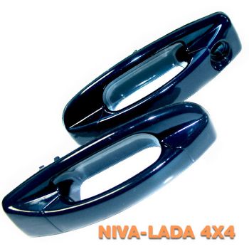 Ручки двери наружные НИВА 2121-6105210; 2121-6105211 Тюн-Авто (ПАРА) под личинку нового образца (цвет балтика)