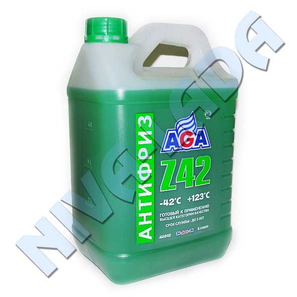 Жидкость охлаждающая  AGA Z-42 5 литров зеленый 924 .
