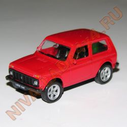 Модель автомобиля НИВА 1:60 красная