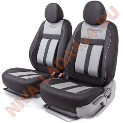 Чехлы салона универсальные Cushion Comfort CUS-0405 BK/GY на передние сиденья, черно-серые