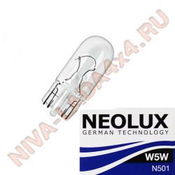 Лампа W5W NeoLux N501 безцокольная