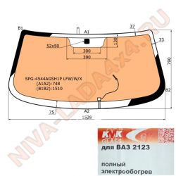 Стекло лобовое НИВА Шевроле 2123-5206016 БОР КМК Glass с полосой+шелкография  ДЕТЕРМАЛЬНОЕ (зеленое) Tinted VAZT0129