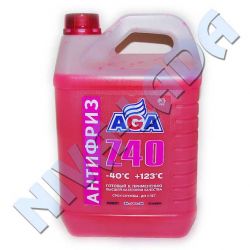 Жидкость охлаждающая Антифриз AGA Z-40 5 литров красный