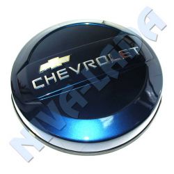 Чехол запасного колеса ПЛАСТИК Chevrolet (колпак, бокс) Олимпия (синий-ярко)