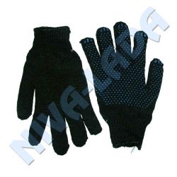 Перчатки рабочие (с напылением) черные, хлопок+шерсть